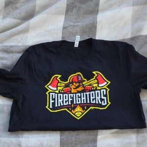 Firefighters Banana Ball Graphic Black T-Shirt